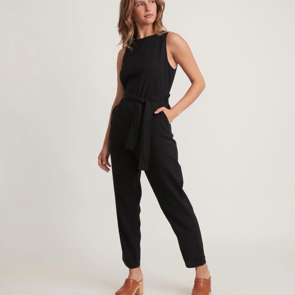 Marine Layer Black Sleeveless Jumpsuit